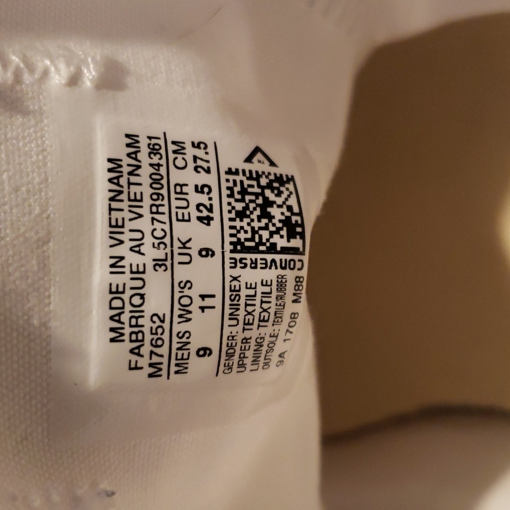 Men's Converse All Star Ox Optical White - Picture 8 of 9